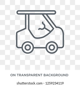 Golf cart icon. Golf cart design concept from  collection. Simple element vector illustration on transparent background.