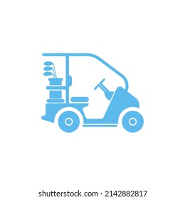 Golf cart icon design concept illustration template