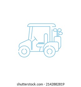 Golf cart icon design concept illustration template