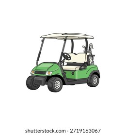 Icono de Carrito de golf diseño de Vector plano.