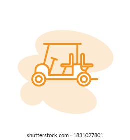 Golf cart icon illustration design. Vector illustration can be used for topics like golfing, golf, leisure