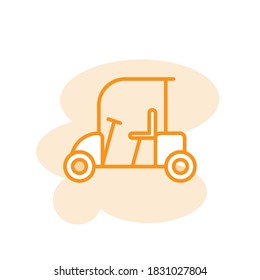 Golf cart icon illustration design. Vector illustration can be used for topics like golfing, golf, leisure