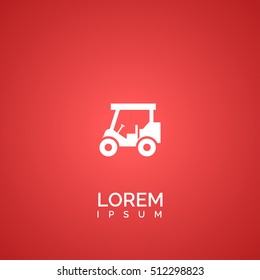 golf cart icon. golf cart logo