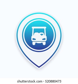 Golf cart icon on map pointer