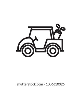 
golf cart icon outline