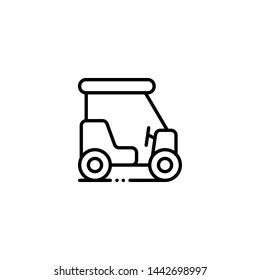 golf cart icon sign signifier vector