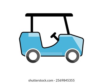 golf cart icon, simple flat style, illustration, logo sign symbol pictogram template, for ui or ux isolated on white for mobile app, editable	