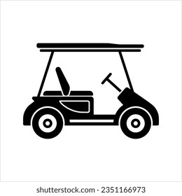 Golf Cart Icon, Sport Cart, Golf Car Icon Vector Art Illustration
