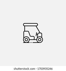 golf cart icon vector illustrator sign