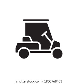 golf cart icon in vector. Logotype