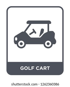 golf cart icon vector on white background, golf cart trendy filled icons from Transportation collection, golf cart simple element illustration