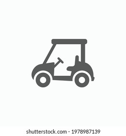 golf cart icon, vehicle vector, transport illustration