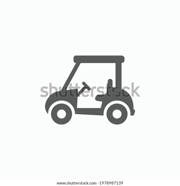 golf\
cart icon, vehicle vector, transport\
illustration
