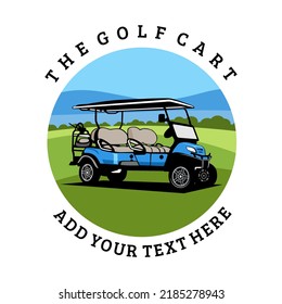golf cart illustration design logo icon vector