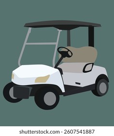 Golf cart, golf cart illustration vector 