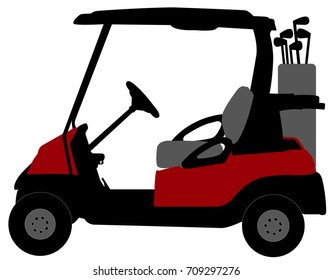 ilustración de carrito de golf - vector
