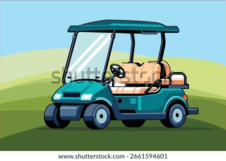 golf cart, illustration vector design.