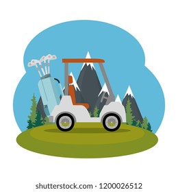 golf cart isolated icon