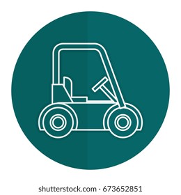 golf cart isolated icon