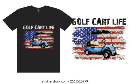 Golf Cart Life 4th Of July Design