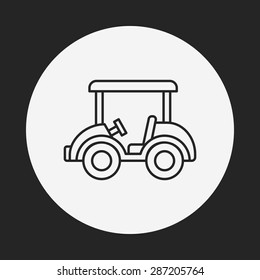 golf cart line icon