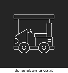 golf cart line icon