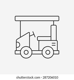 golf cart line icon