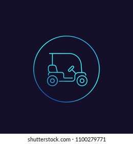 Golf cart linear icon