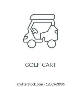 Golf cart linear icon. Golf cart concept stroke symbol design. Thin graphic elements vector illustration, outline pattern on a white background, eps 10.