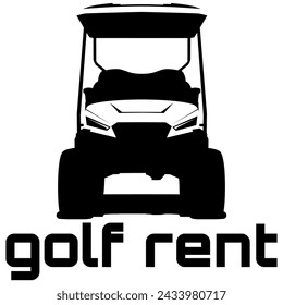 golf cart logo concept black vector	
