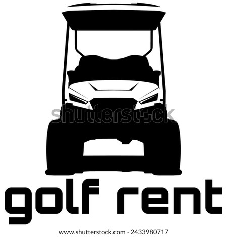 golf cart logo concept black vector	
