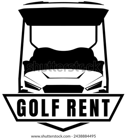 golf cart logo concept black vector	