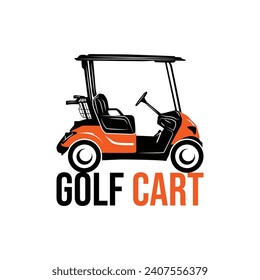 golf cart logo elements, golf cart logo vector template