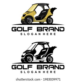 golf cart logo icon design vector