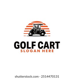 golf cart logo template design illustration