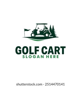 Ilustración de diseño de Plantilla de logotipo de Carrito de golf