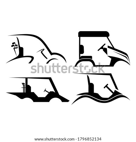 golf cart logo vector illustration