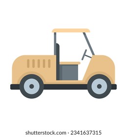 Golf cart machine icon. Flat illustration of Golf cart machine vector icon for web design isolated