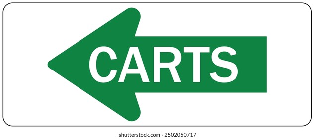 Golf cart parking sign and labels