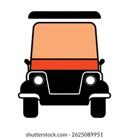 Golf Cart Silhouette Vector: Clean and Minimalist Transportation Illustrations for Creative Use