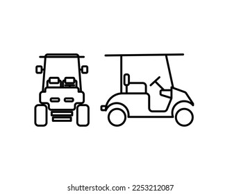 ícone do jogo de carrinho de golfe, estilo simples 14648591 Vetor no  Vecteezy