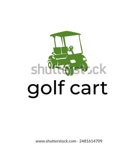golf cart simple vector illustration