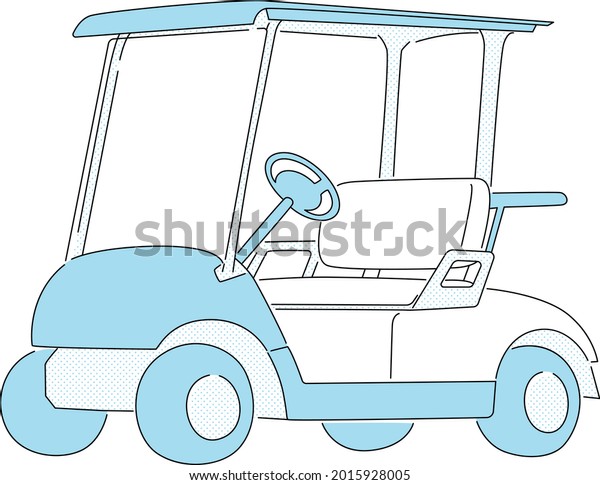A golf
cart used for traveling at a golf
course.