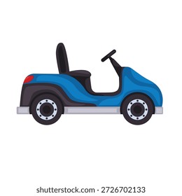 Golf cart vector icon illustration, roofless golf buggy vector image, golf car without roof clipart, golf cart clip art 