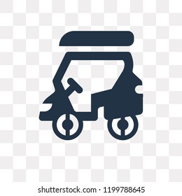 Golf cart vector icon isolated on transparent background, Golf cart transparency concept can be used web and mobile