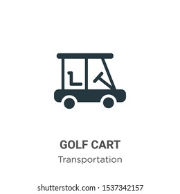 Golf cart vector icon on white background. Flat vector golf cart icon symbol sign from modern transportation collection for mobile concept and web apps design.