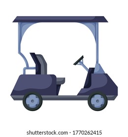 Golf cart vector icon.Cartoon vector icon isolated on white background golf cart.