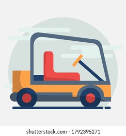 golf cart vector illustration in flat style