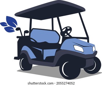 Golf Cart Vector Ilustration. Gardening Cart