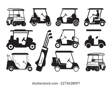 Golf Cart vector For Print, Golf Cart Clipart, Golf Cart vector Illustration